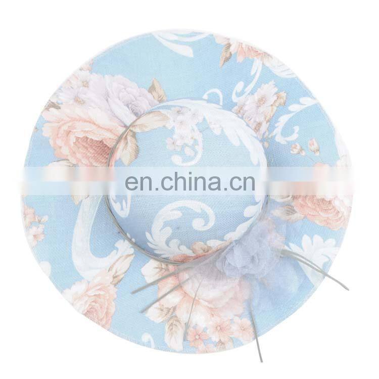 TOROS new fashion women polyester printed fedoral hat beautiful summer hats