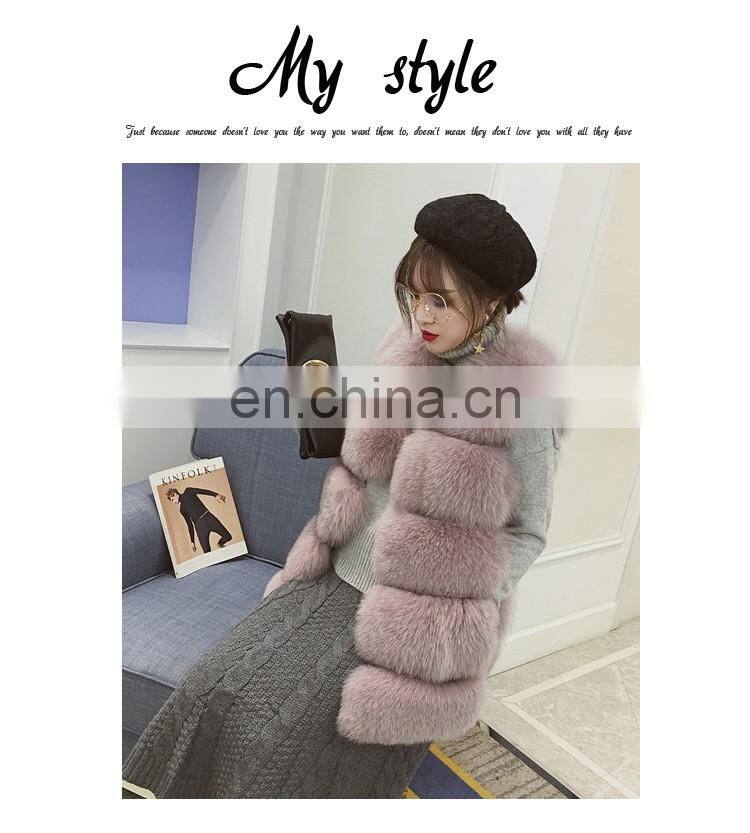 2016 Top Quality Wholesale Real Fur Vest Natural Fox Fur White Vest