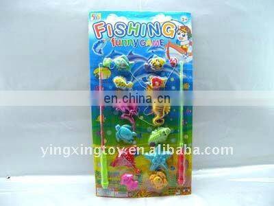 Kids plastic toy electronic fishing game