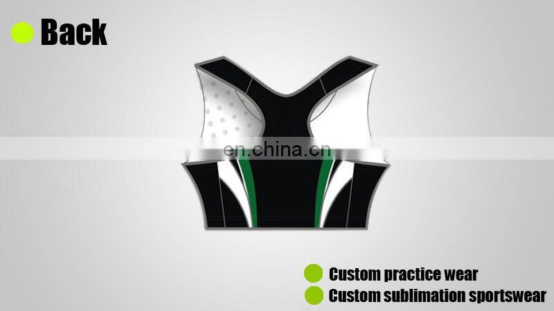 Custom sublimationed racer back cheerleading tops
