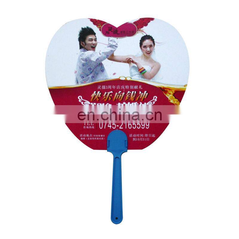 promo brand name custom made plastic gift hand fan