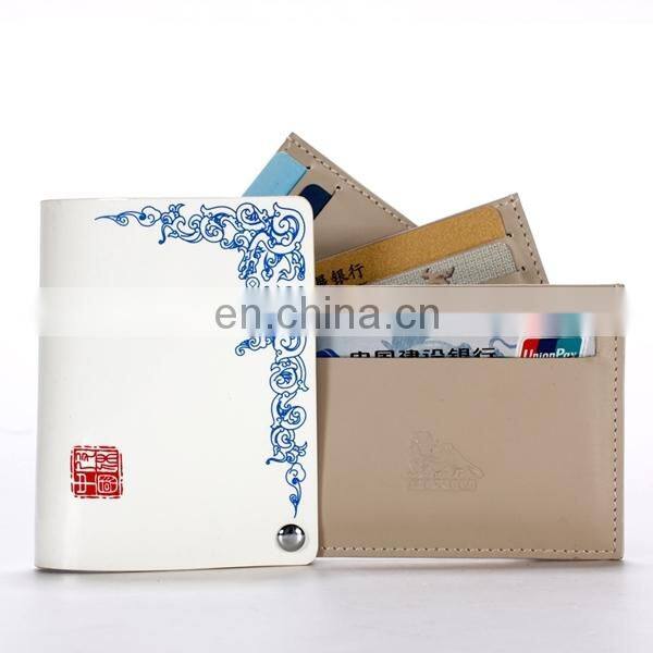 CUSTOM WHITE CHINA VINTAGE FEATURE TRADITIONAL LEATHER WALLET