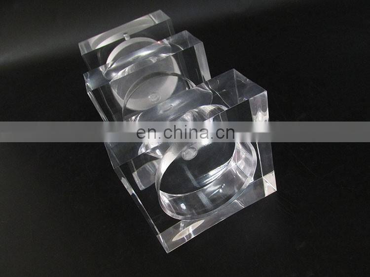Custom Thick Large LED Dome Light Clear Acrylic Square Display base