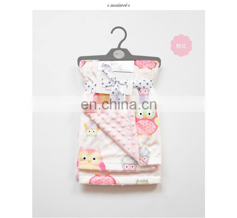 2018 Colorful pineapple print jacquard coral fleece blanket