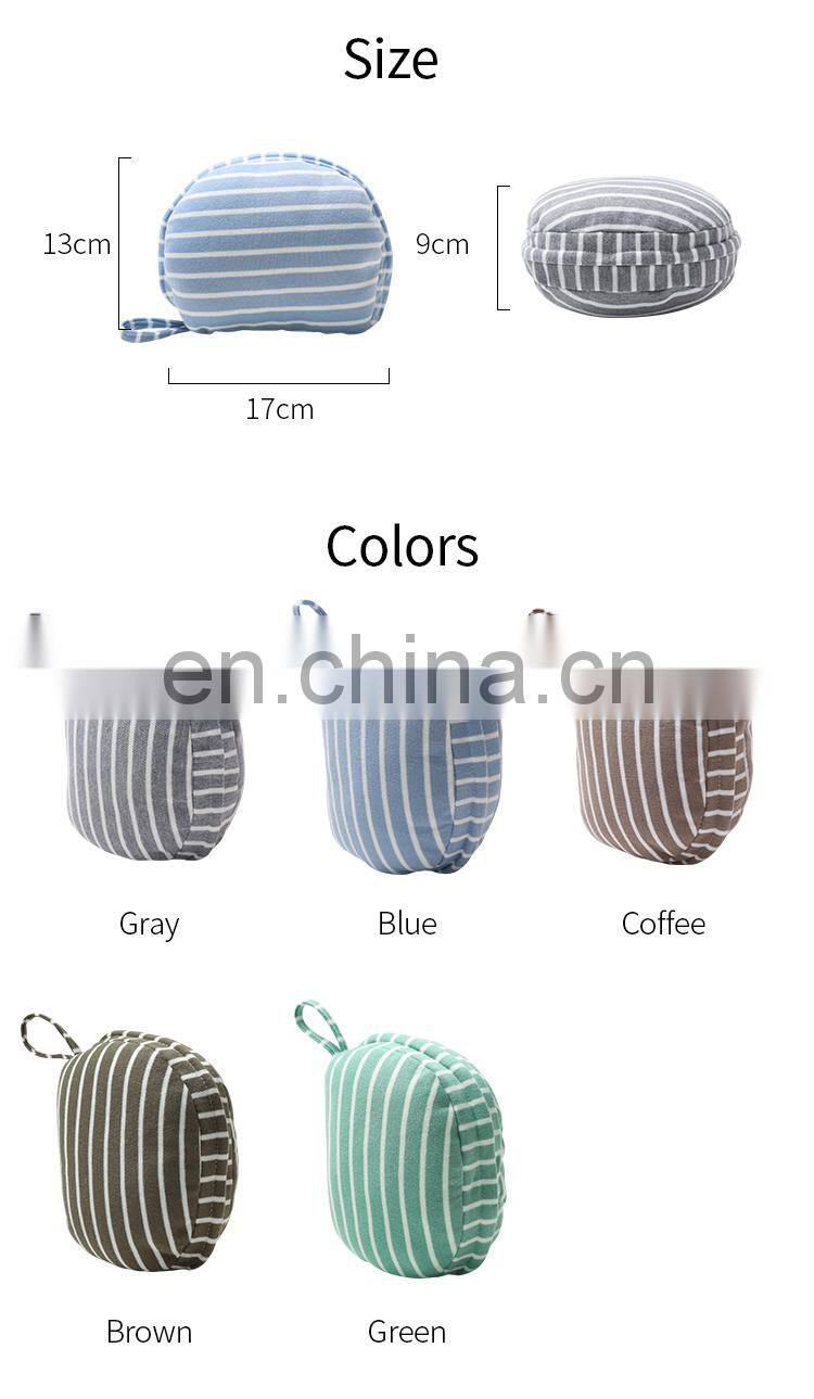 2018 Original design stripe pattern sleeping eyeshade set bed travel kit eye mask neck pillow