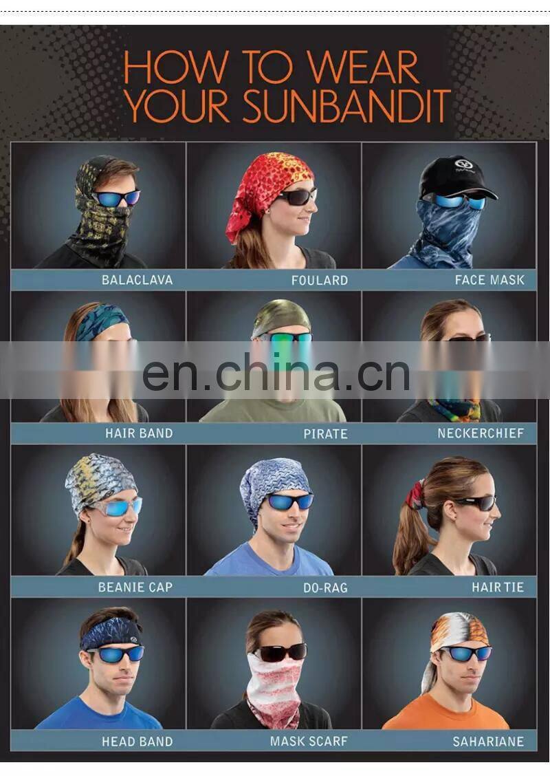 Wholesale Customized Seamless Multifunctional Headwear Outdoor Sports Soft Black Neck Gaiter Tube Bandana Face Mask