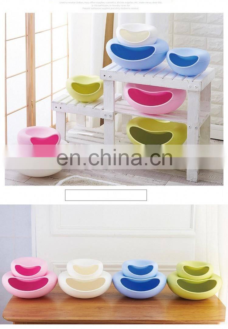 1PCS Multifunctional Circular Plastic Double Deck Snacks Food Storage Box Dual Purpose Tabletop Grocerie Boxes Organizer
