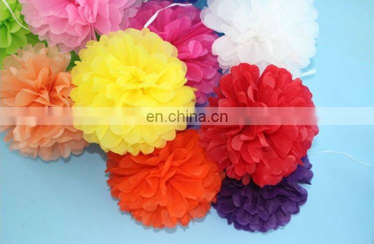 1pcs 10inch (25cm) pompon Tissue Paper Pom Poms Flower Kissing Balls Home Decoration Festive Party Supplies Wedding Favors