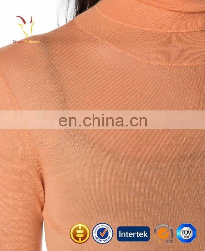 Turtleneck Fashion Knitted Pullover Sweater Cashmere