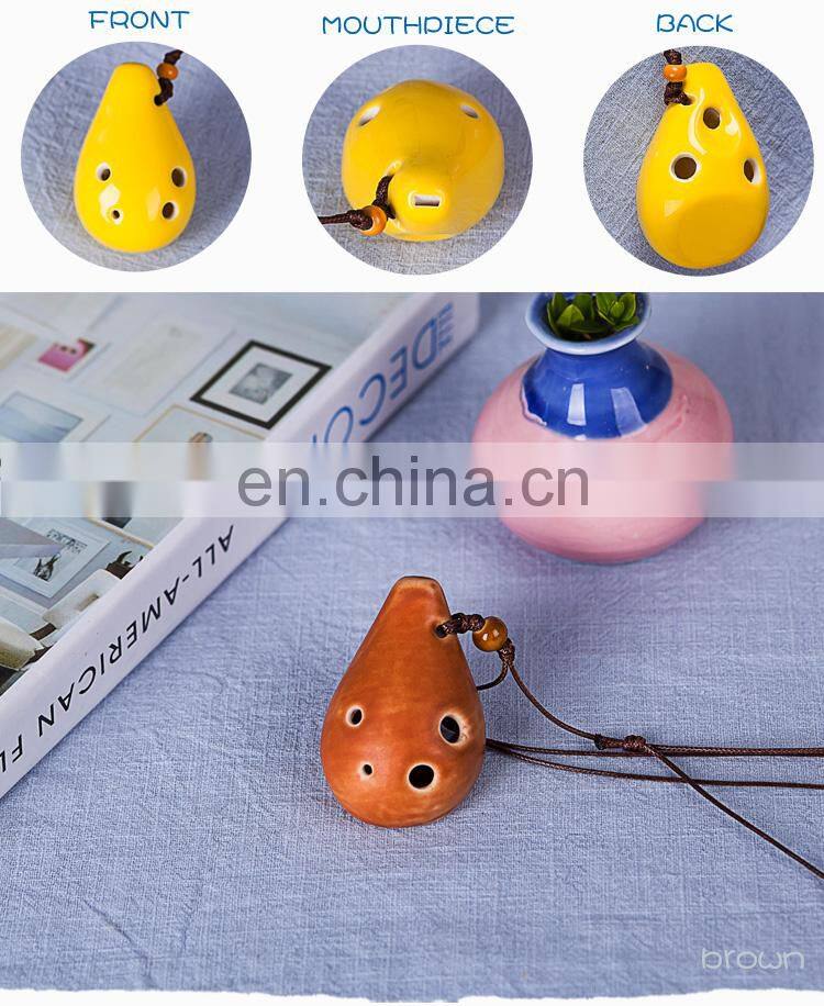 Classical 6 Hole Alto C national musical instrument ceramic ocarina