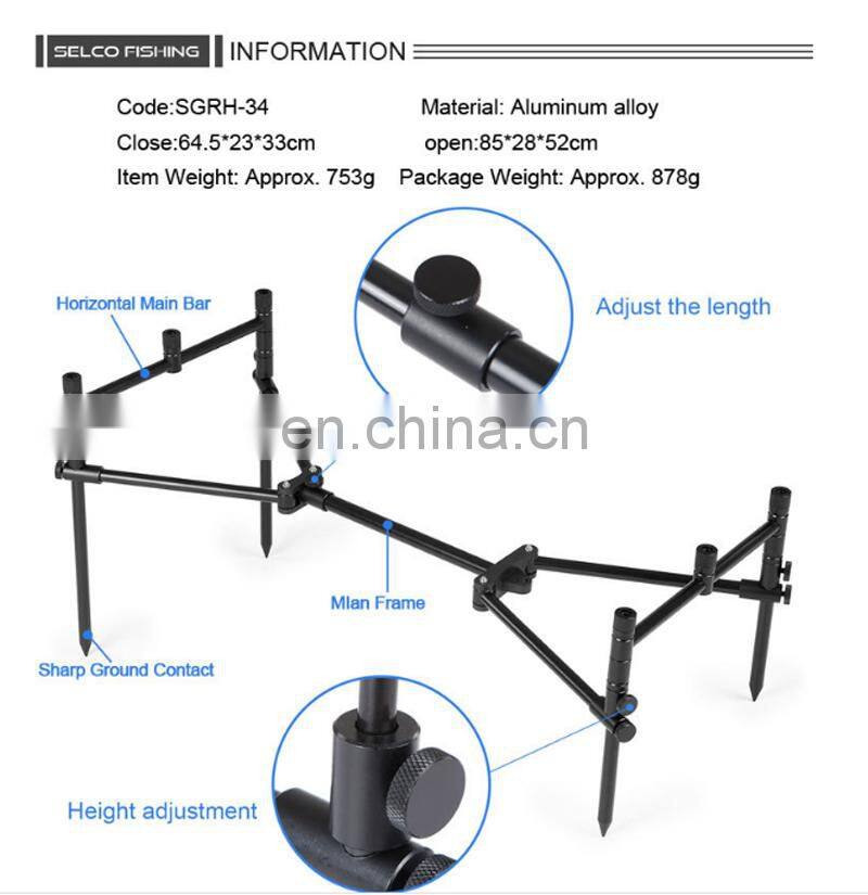 Amazon Fishing Rod Bracket Aluminum Alloy Ground Plug Bracket With Bag Carp Fishing Rod Pod