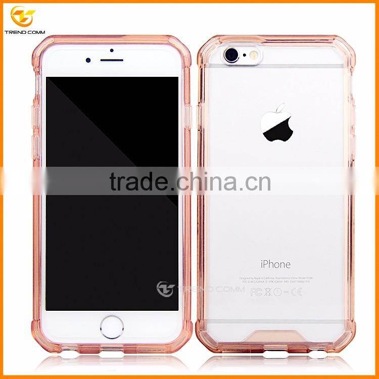 Crystal hard back clear shockproof phone case for iphone 6 6s