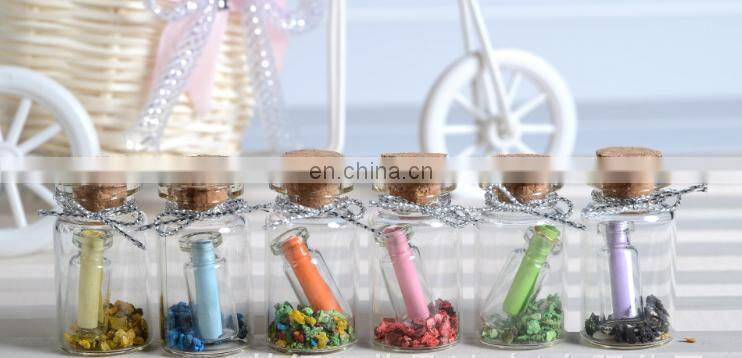 1ml 5ml 10ml 15ml 20ml 30ml 50ml 60ml clear wishing bottle glass vial with wooden cork stopper