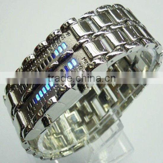 2013 fashion led watch sport stainless steel back