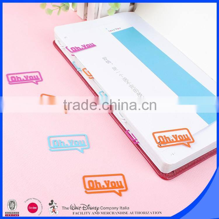 Custom design colorful korean paper bookmark