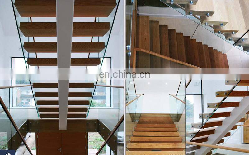wooden staircase /wood folding stairs / build floating staircase
