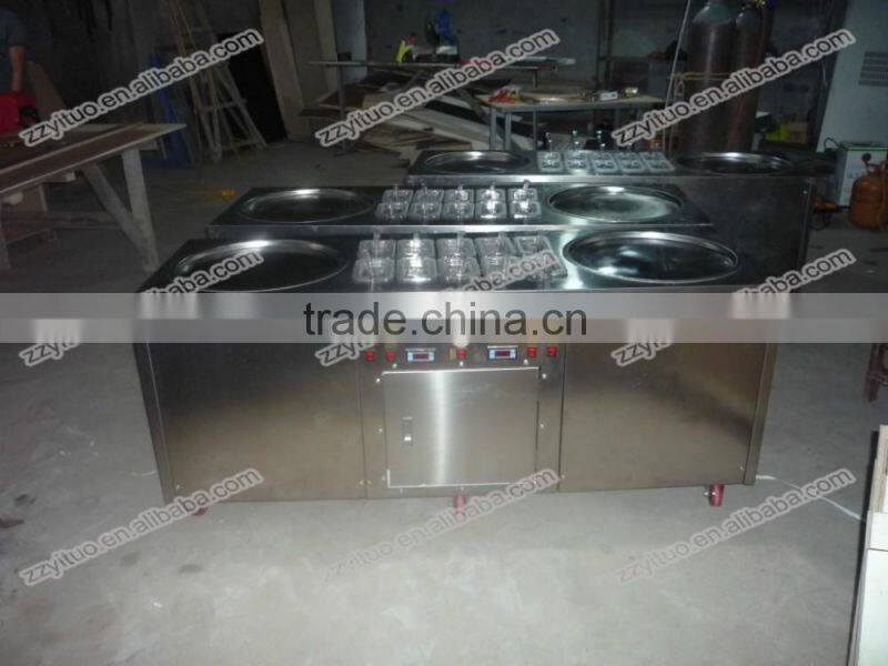 Double Pan Fried Ice Cream Machine / Ice Pan Ice Cream / Ice Cream Cold Plate