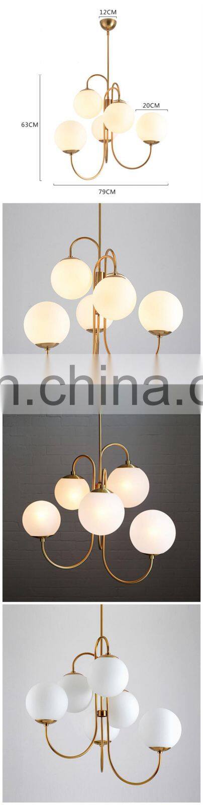 Glass Pendant LED Light Loft Hanging Lamp Fixtures For Kitchen Restaurant Living Room