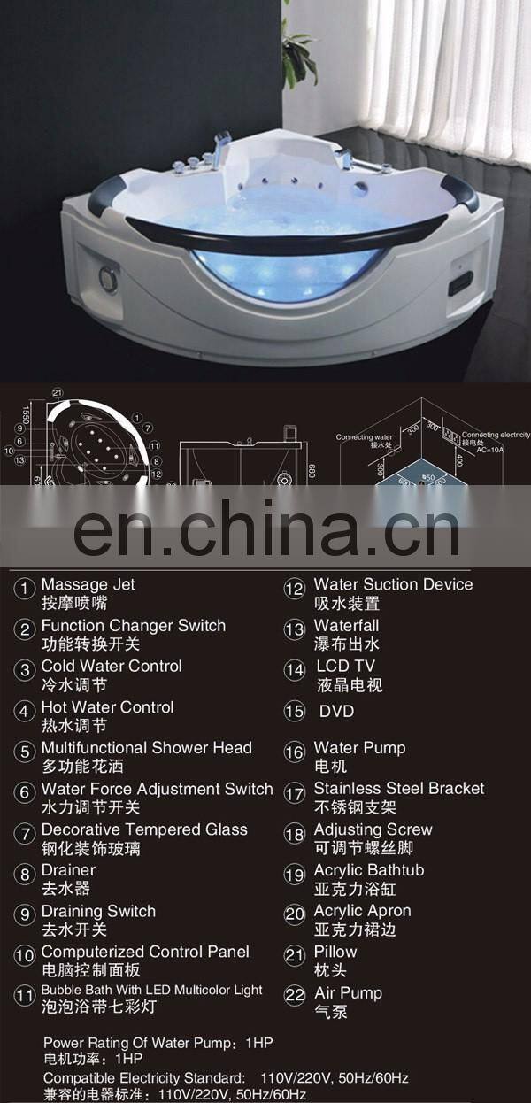 acrylic corner bath,cheap corner bathtub,whirlpool bath