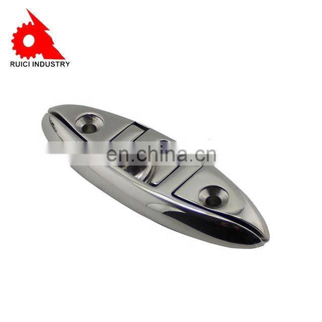 Custom 316 stainless steel fold down yacht accessories Cleat tie