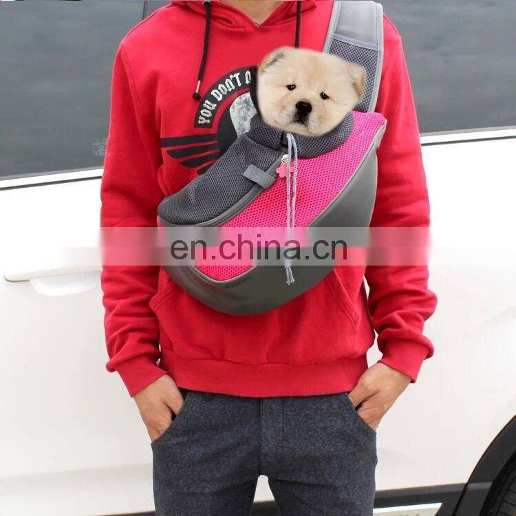 Breathable Pet Dog Carrier Outdoor Travel Pouch Mesh Oxford Single Shoulder Bag Sling Comfort Travel Tote Shoulder Bag