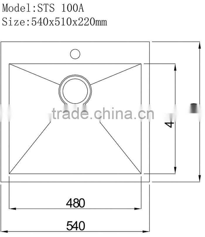 Oem Design Square Edge Stainless Steel Wash Troughs