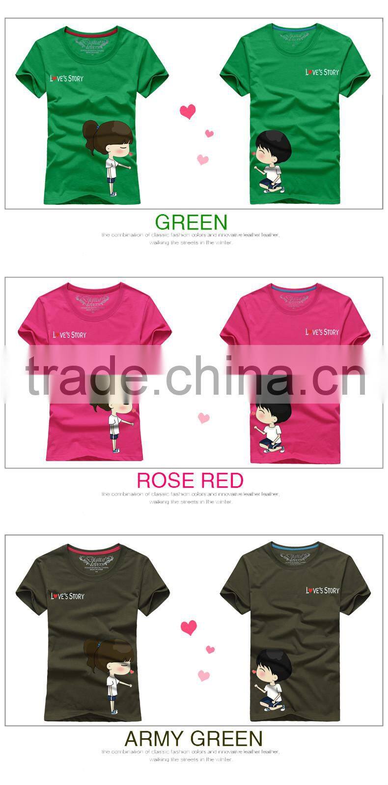 2015 the new design Cute Couple Shirt Design / Dri Fit Shirts Wholesale / Chinese Clothing Manufacturers