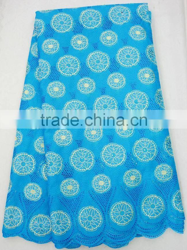 J597-3 heavy swiss voile embroidery african lace fabric men's lace