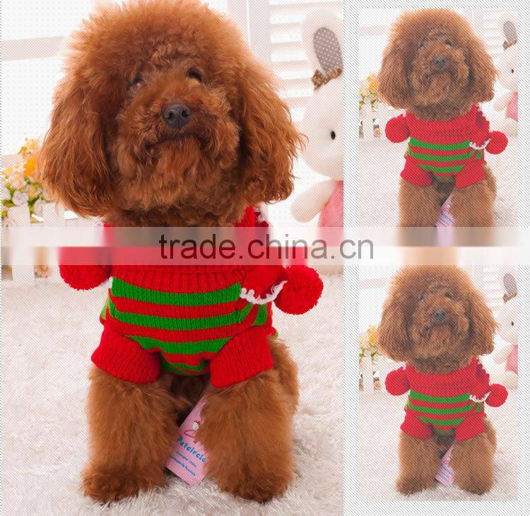 Import dog knitting Christmas style type pet cat clothes from china with cheap price