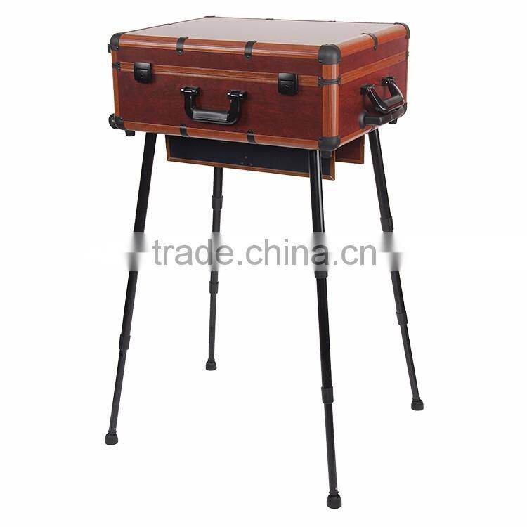 Aluminum rolling makeup case with lights with custom color and logo