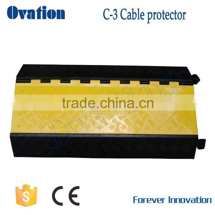 3 channel outdoor event protector, rubber cable protector