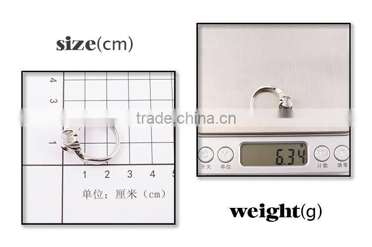 For women wedding rings with diamond silver ring