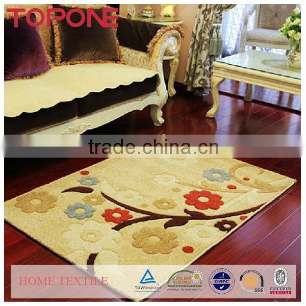 Pretty garden flower printing oem hangzhou high quality polyester carpet
