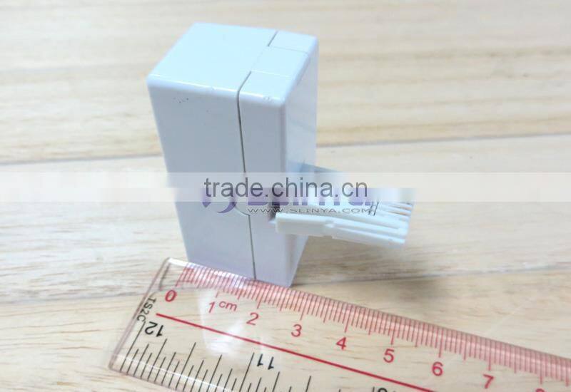 BT 1 Male to Dual Female RJ11 6P4C Plug Telephone Cable Adapter