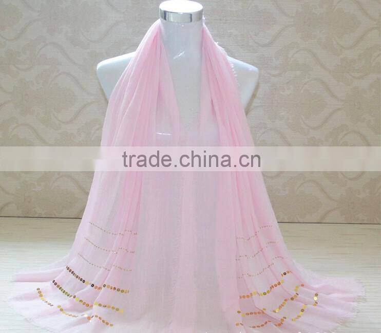 Wholesale Tassel Cotton Rhinestone Sequin Glitter Hijab