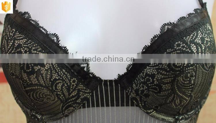 hot special design shapewear, women corset transparent lace with open crotch