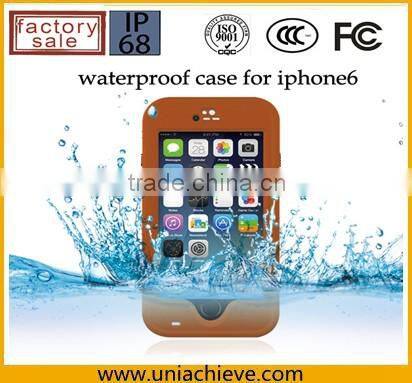 Case for iPhone 6/6 plus Waterproof mobile phone case with adjustable phone holder purple