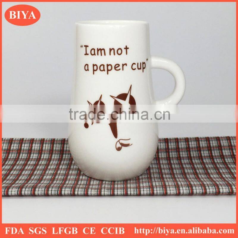 cute mug for kids breakfast milk cookie wholesale ceramic milk cup