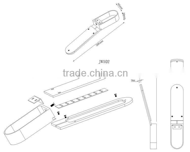 2015 popular indoor aluminum wall sconce JW-102 wall lamp led