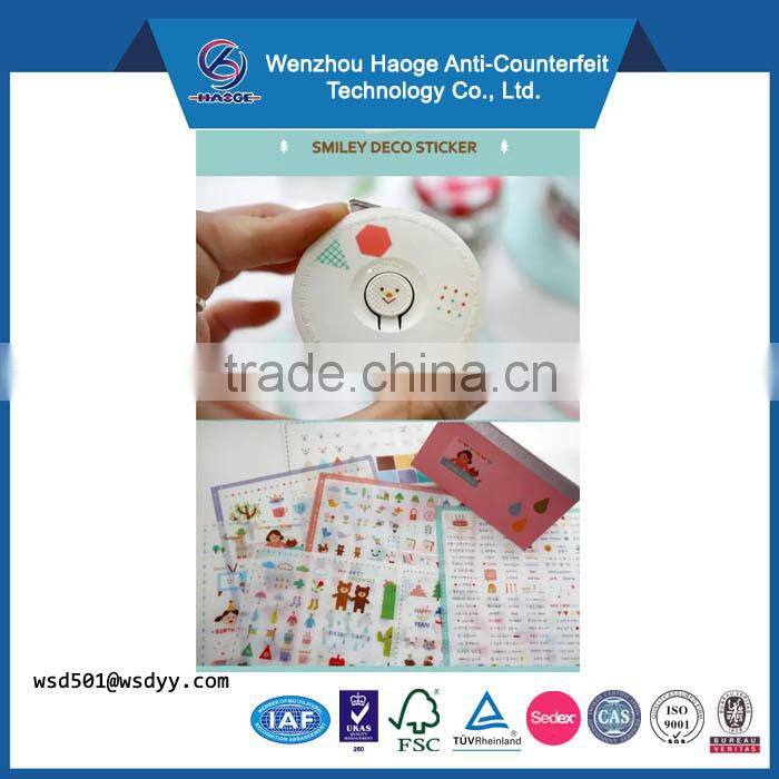 Custom transparent plastic hologram kiss cut sticker sheets