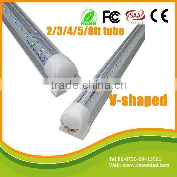 T8 new design tube v shape lighting led