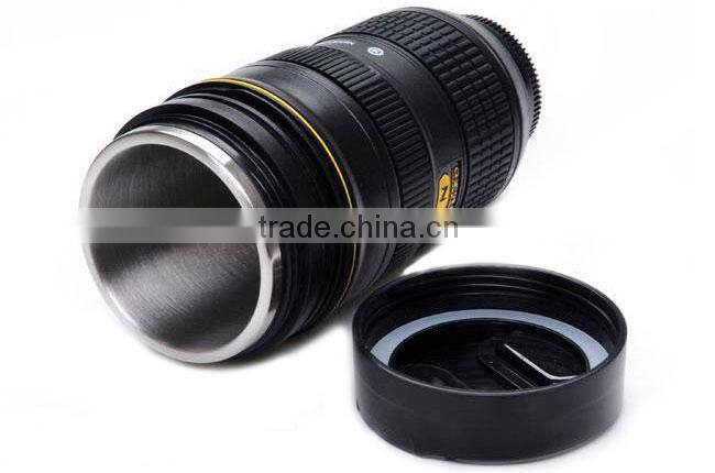 Elastic Black Lens mug/Lens cup 24-70mm for Nikon with Stainless steel liner