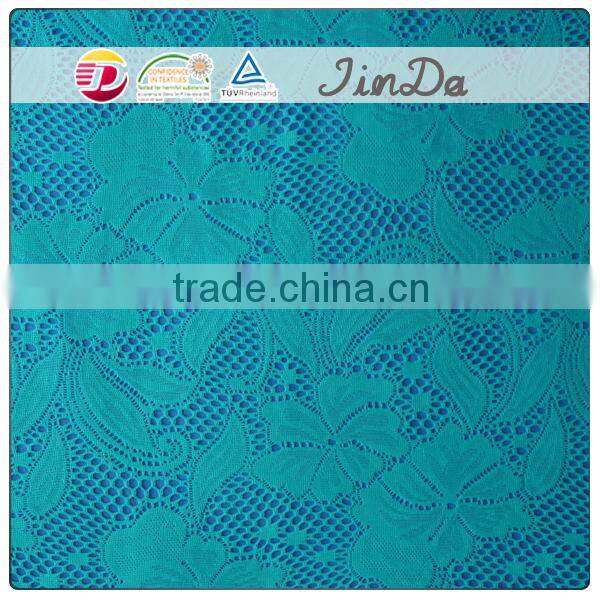 Factory made wholesale green lace fabric with best price