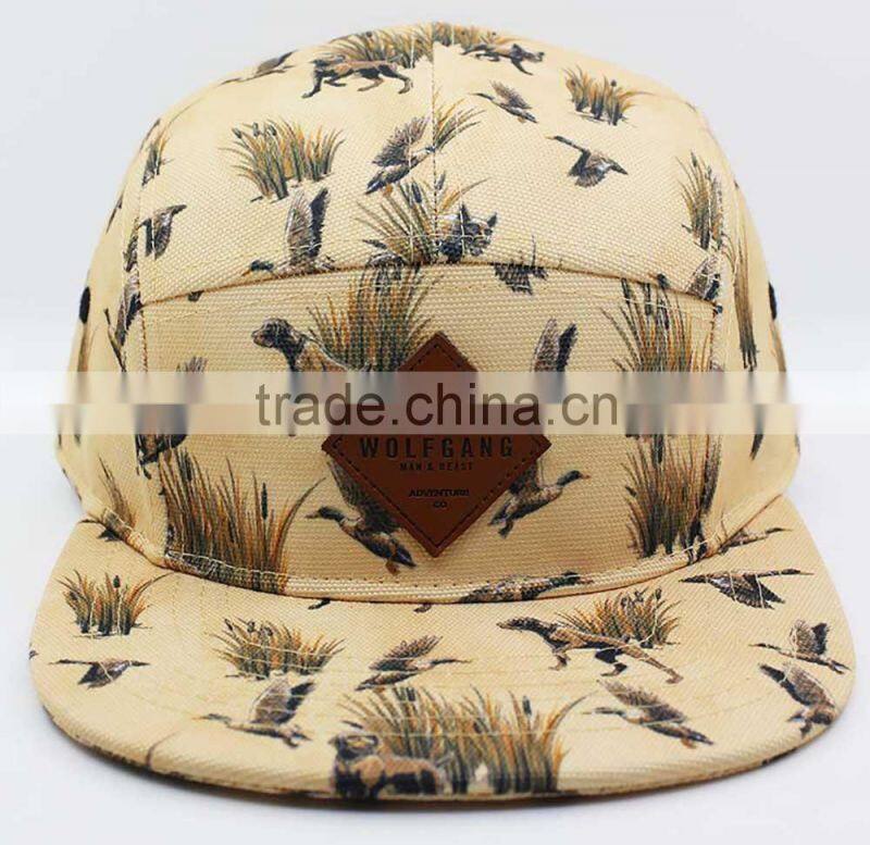 Custom high quality 5 panel plush animal hat