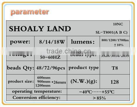 2014 NEW product energy saving LED tube,T8 LED tube 1200mm 18w