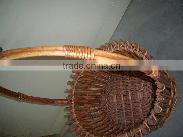 2013 new product oval brown willow basket with handle