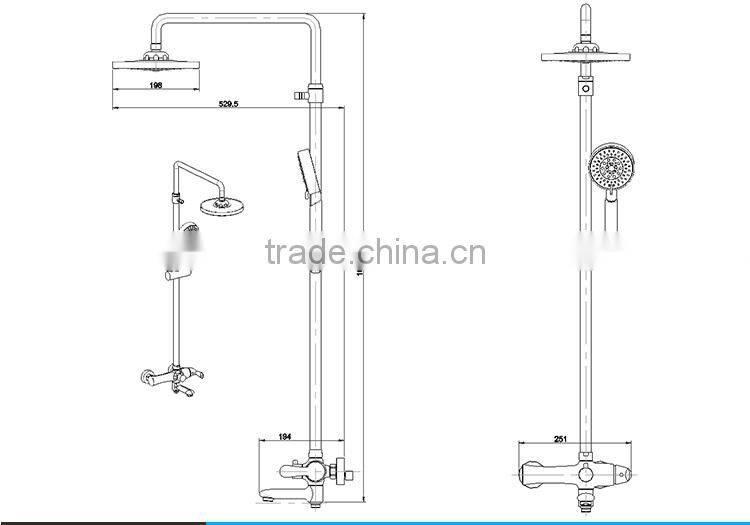 Modern Style High Quality Brass Wall Mounted Shower Faucet In Foshan