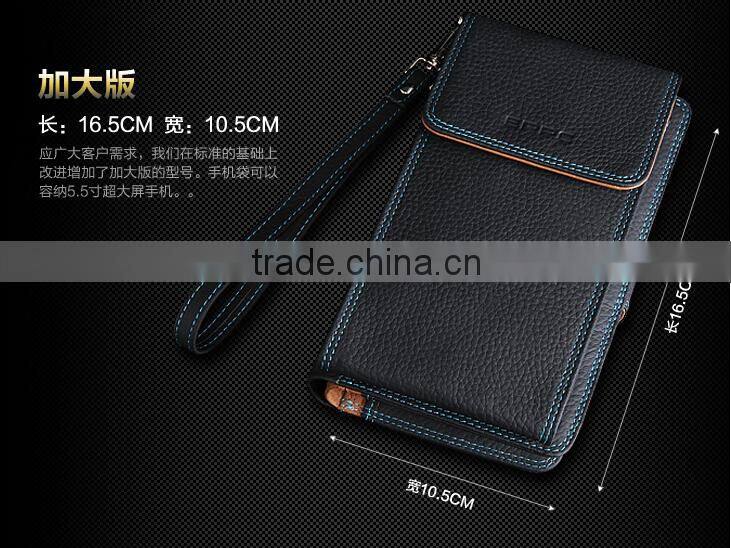 High Quality Leather Cell Phone Purse For man