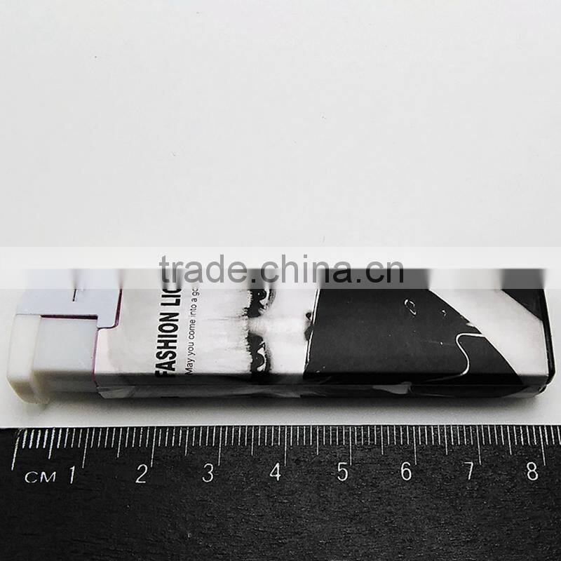 Wrapper lighters customzied refillable plastic gas lighter