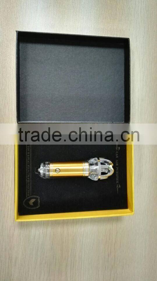 Multifunctional Car Perfume Vehicle-Mounted Fashion luxury gold/silver Car Air Freshener/car air purifier